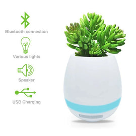 Tokqi K3 Bluetooth Musical Flower Pot - Pink