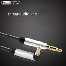 Load image into Gallery viewer, Earldom Durable Soft Wire Aux Cable -Black/Silver 3.5mm AUX to AUX Cable