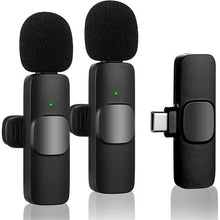 Load image into Gallery viewer, Techme Dual Wireless Type-C Lavalier 2 x Microphones With Noise Reduction