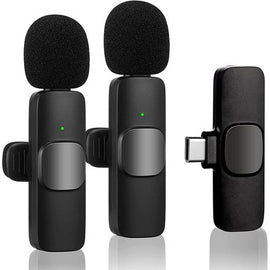 Techme Dual Wireless Type-C Lavalier 2 x Microphones With Noise Reduction