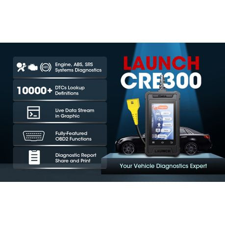 LAUNCH Creader Elite 300 Diagnostic Scan Tool with Full OBD2 Functions