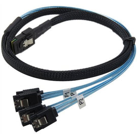 Techme Mini SAS SFF-8087 36-Pin to 4x SATA 7-Pin 12Gbps Cable 50cm