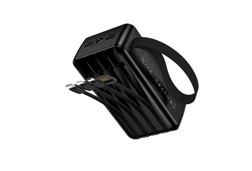 Hoco J173A 30000mAh 22.5W Fast Charging Power Bank with 4 Cables & 2 LED Torch