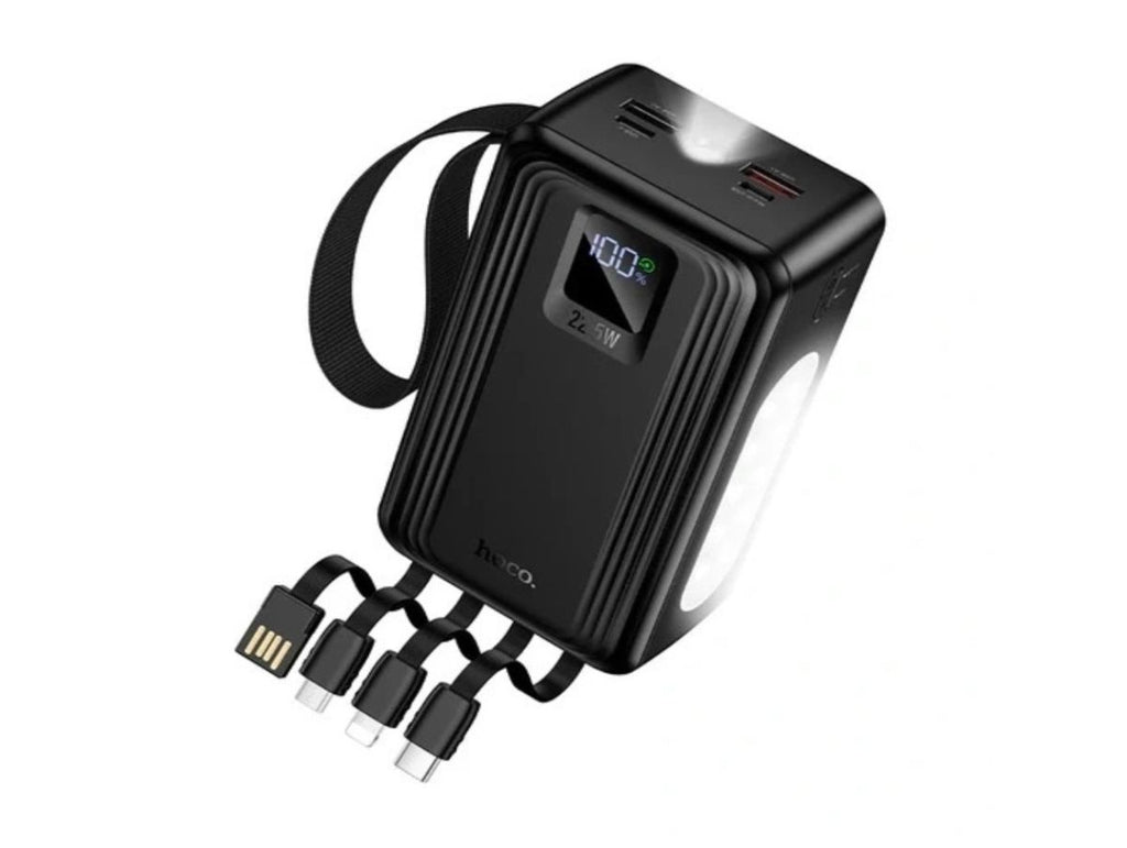 Hoco J173A 30000mAh 22.5W Fast Charging Power Bank with 4 Cables & 2 LED Torch