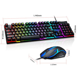 T-Wolf TF-200 RGB Backlit Gaming Keyboard & Mouse Set