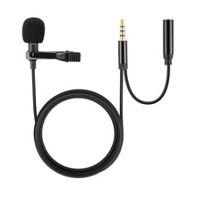 Load image into Gallery viewer, 3.5mm Aux &amp; 3.5mm Jack Lavalier Omni-Directional Microphone with Storage Bag
