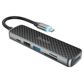 Hoco 6in1 Type-C Hub HDMI + USB3.0 + USB2.0 + SD + TF + PD HB24