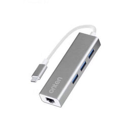 Onten USB-C to 3-Port Hub with Gigabit Ethernet Adapter
