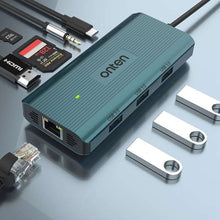 Load image into Gallery viewer, Onten UC961 9 in 1 USB-C / Type-C Multi-function HUB Docking Station