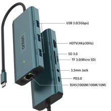 Load image into Gallery viewer, Onten UC961 9 in 1 USB-C / Type-C Multi-function HUB Docking Station