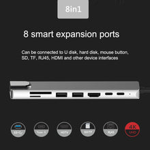 Load image into Gallery viewer, Bakeey 8-in-1 USB-C Hub Docking Station Adapter