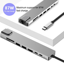 Load image into Gallery viewer, Bakeey 8-in-1 USB-C Hub Docking Station Adapter