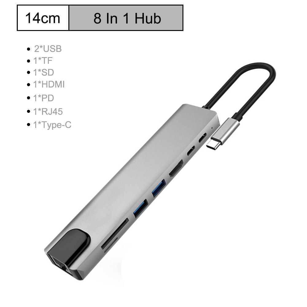 Bakeey 8-in-1 USB-C Hub Docking Station Adapter