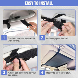 Motolab Adjustable Ceiling Storage Net / Pocket Roof Bag - Black