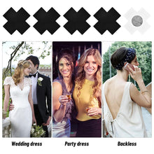 Load image into Gallery viewer, Black Cross X Nipple Cover Pasties - Pack of 4