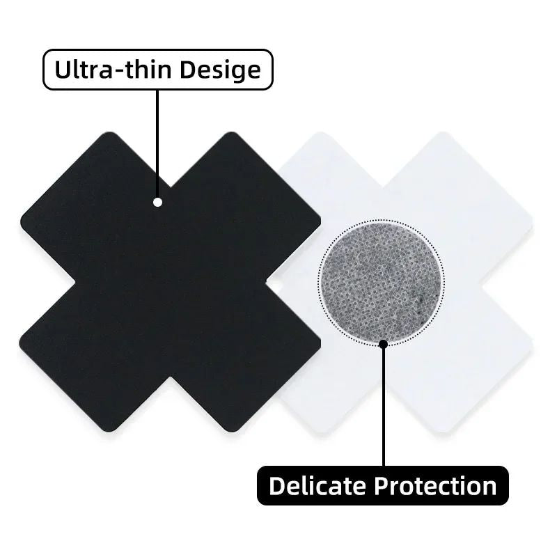 Black Cross X Nipple Cover Pasties - Pack of 4