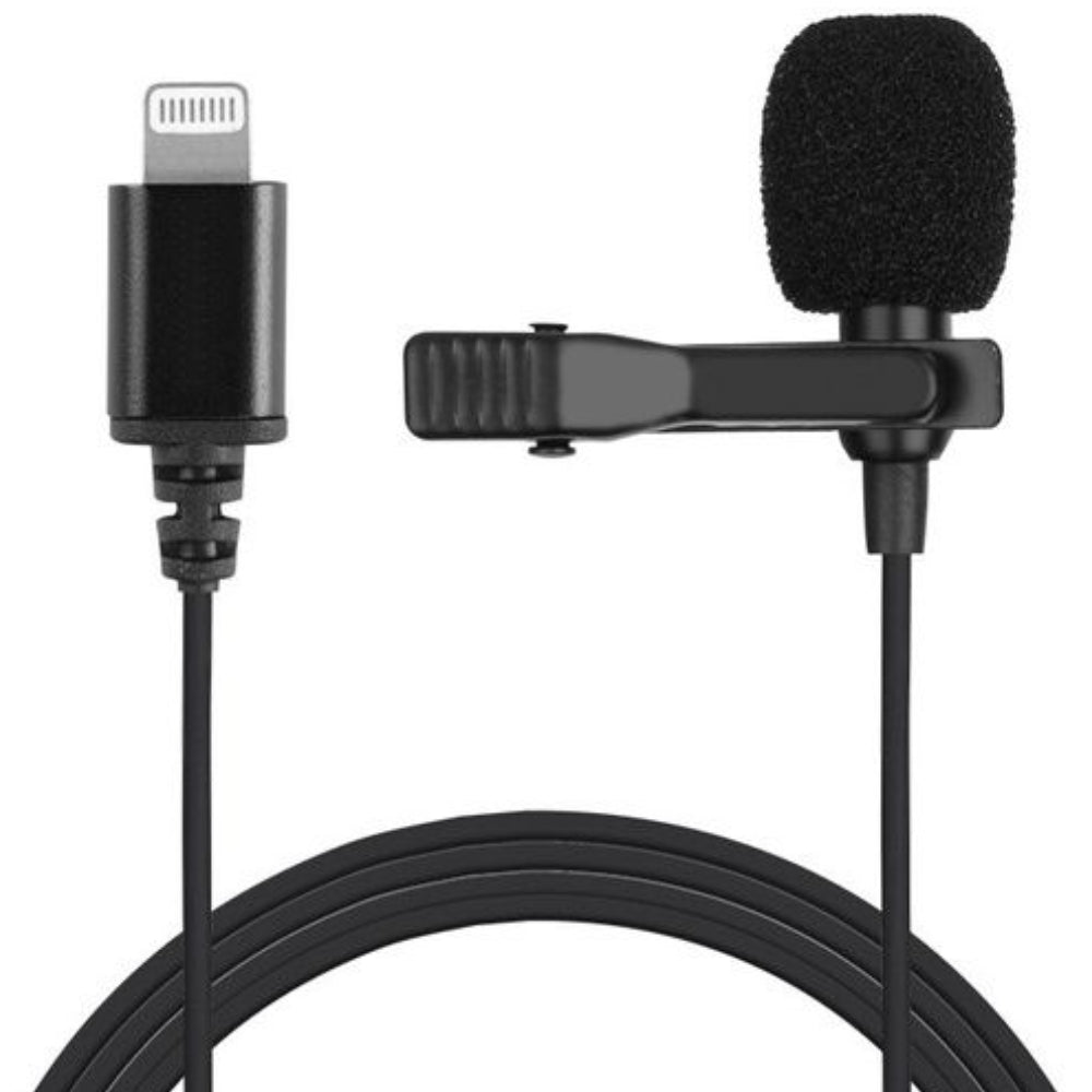 Lavalier Lapel Microphone For iPhone / iPad - Wired Microphone for Phones