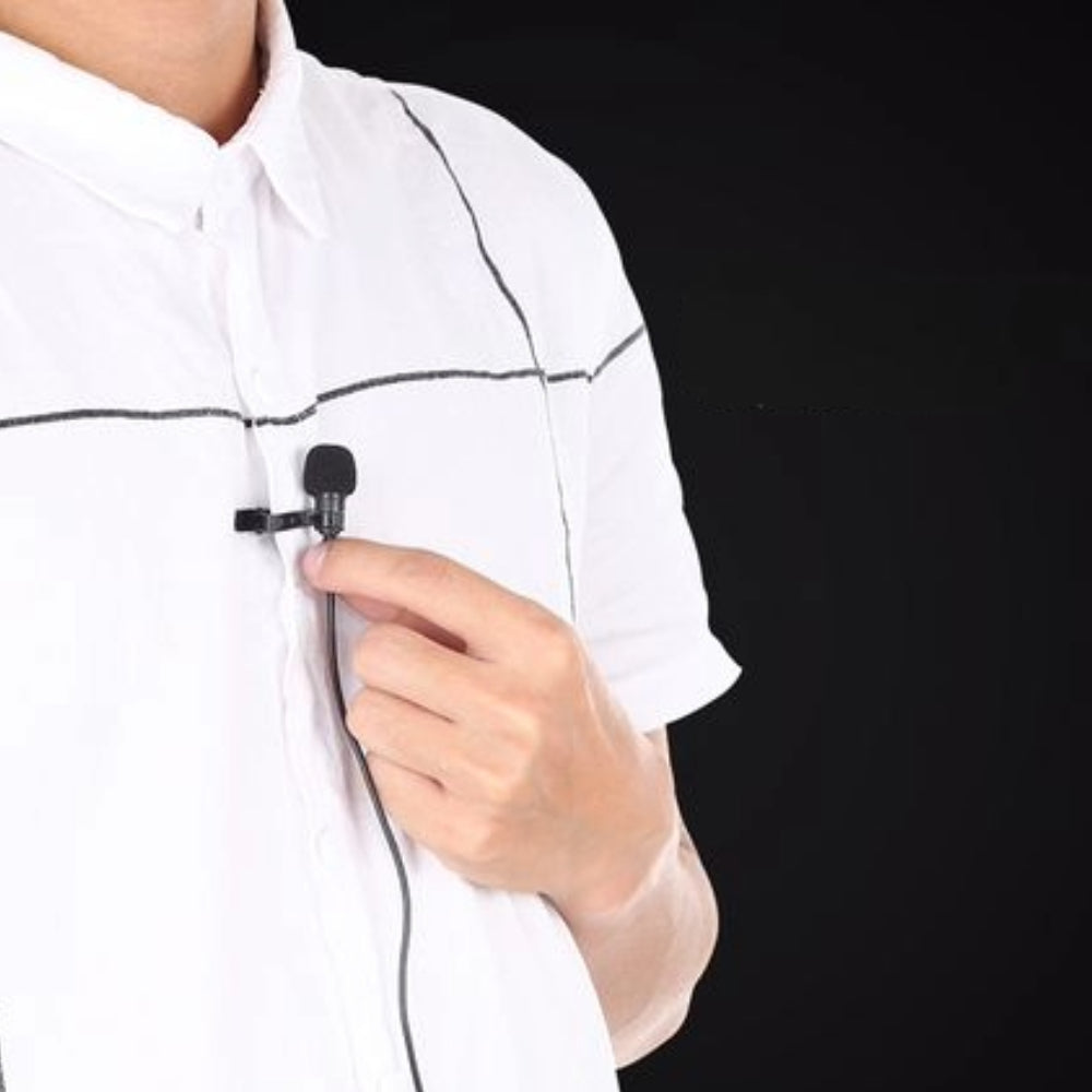 Lavalier Lapel Microphone For iPhone / iPad - Wired Microphone for Phones