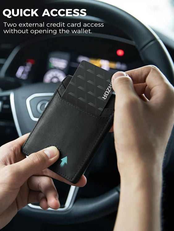 Men's RFID Blocked Multi Card Wallet - Compatible With Apple AirTag