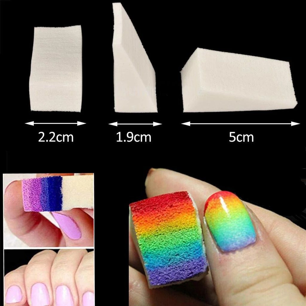 Nail Sponges for Acrylic Manicure Gel Nail Art Pack of 8