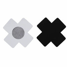 Load image into Gallery viewer, Black Cross X Nipple Cover Pasties - Pack of 4