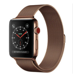 Techme Copper Brown Stainless Steel Milanese Strap for iWatch  42/44mm