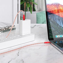 Load image into Gallery viewer, Hoco X99 3A 60W Crystal Silicone Charge Data Cable Type C to Type C - Red