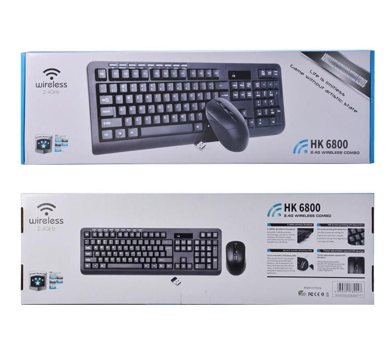 HK6800 Wireless Keyboard & Mouse Set Combo