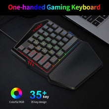 Load image into Gallery viewer, T-Wolf TF900 Single-Handed RGB Gaming Keyboard and Mouse Combo for Windows, iOS, Andriod