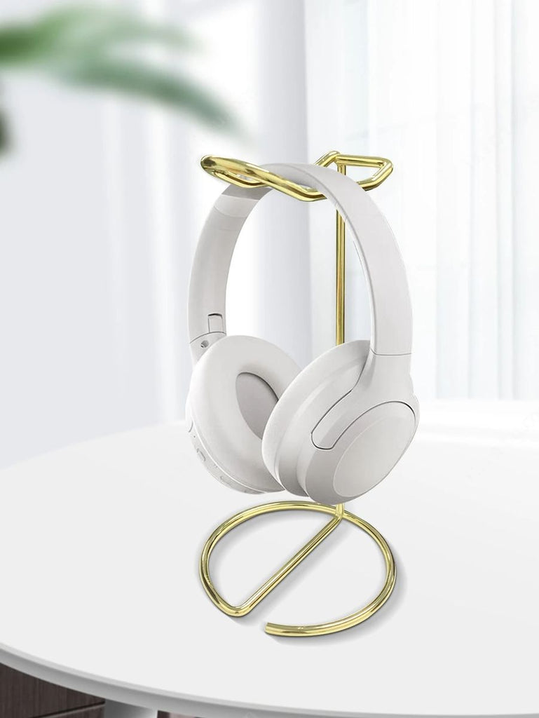 Silver Headphone Headset Desktop Stand