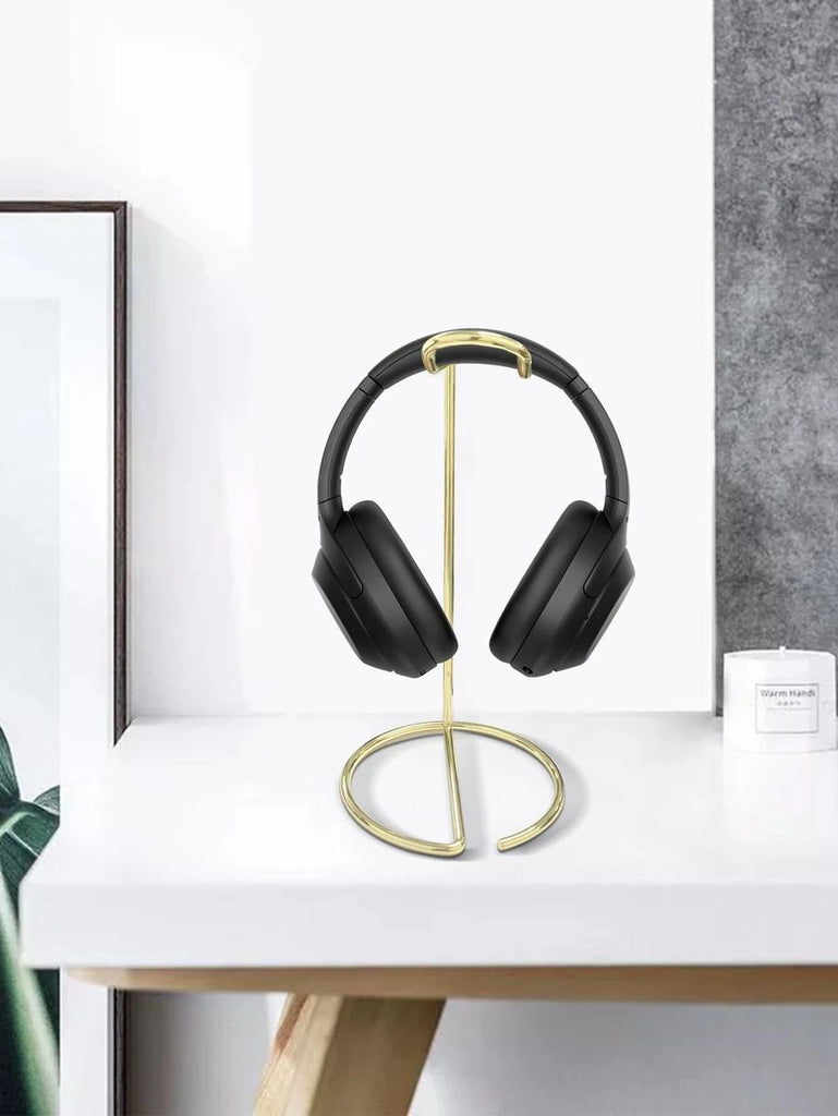 Silver Headphone Headset Desktop Stand