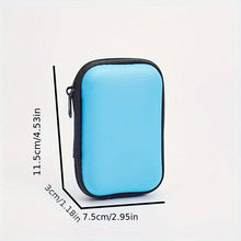 Load image into Gallery viewer, Techme Travel Storage Case for USB Cables, SD Cards, Earphones - Light Blue