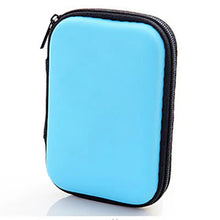 Load image into Gallery viewer, Techme Travel Storage Case for USB Cables, SD Cards, Earphones - Light Blue
