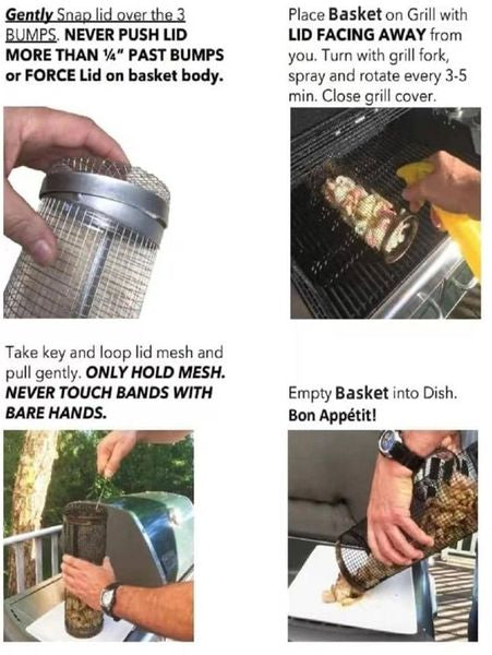 Mihuis Stainless Steel Braai BBQ Cylinder Net Grill