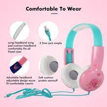 Load image into Gallery viewer, Techme Child Kids Safe Wired Headphones - Pink Elephant