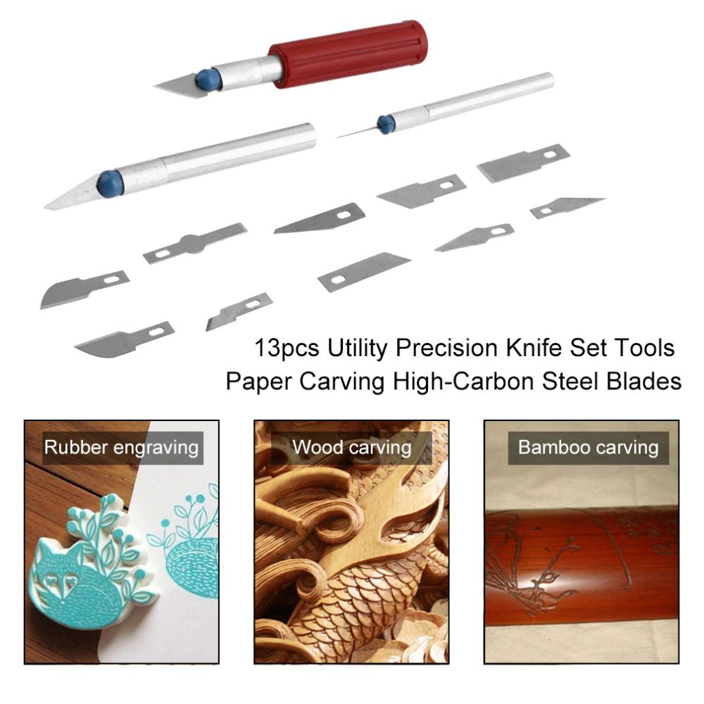 Precision Carving Knife Set Tool Kit for Hobby, Art, Etc.