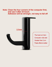 Headphones Hanger/Hook - Black