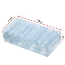 Load image into Gallery viewer, Transparent 41mm Coin Collector Storage Box with 60 Capsules