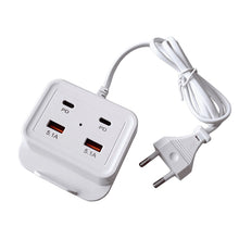 Load image into Gallery viewer, Techme 5.1A Fast Rack Charger 2 x USB / 2 x Type C Charging Ports