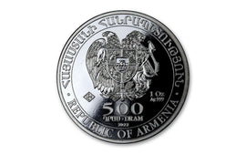 2022 1 oz Armenian Pure Silver Noah’s Ark Coin BU