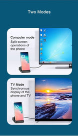 Techme 8 in 1 USB Type C Docking Station & Stand for Smart Phone & Laptop