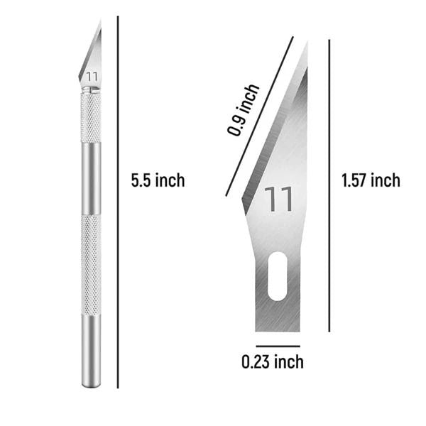 Mihuis Metal Scalpel Engraving Craft Knife with 5 Spare Blades