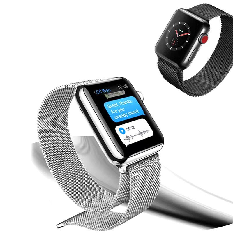 Stainless Steel Milanese Silver Strap for Apple iWatch 38mm & 40mm