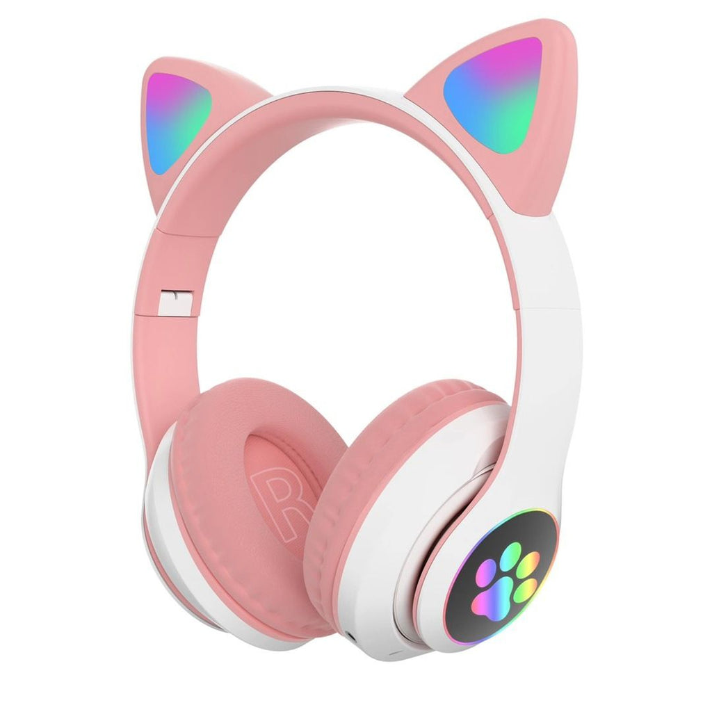 Cute LED Cat Ears Kids Wireless Music Headphones