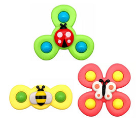 Insect Suction Cup Spinner Toy For Babies & Toddlers - 3 Piece