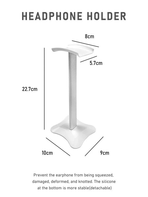 Sturdy & Durable Headset Stand - White