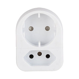 SGA-1R+1X5A Schuko Round EU & EU 5A 2 Pin Plug Adapter