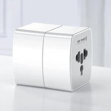 Load image into Gallery viewer, Travel Adapter International World Plug Adapter - Multiplug White Plug - 6A