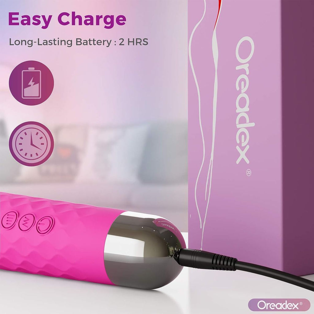 Oreadex Powerful Rechargeable Waterproof Personal Wand Massager