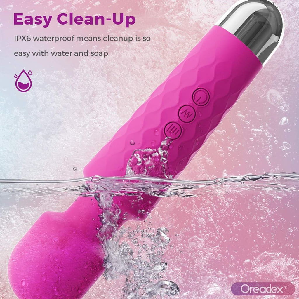 Oreadex Powerful Rechargeable Waterproof Personal Wand Massager